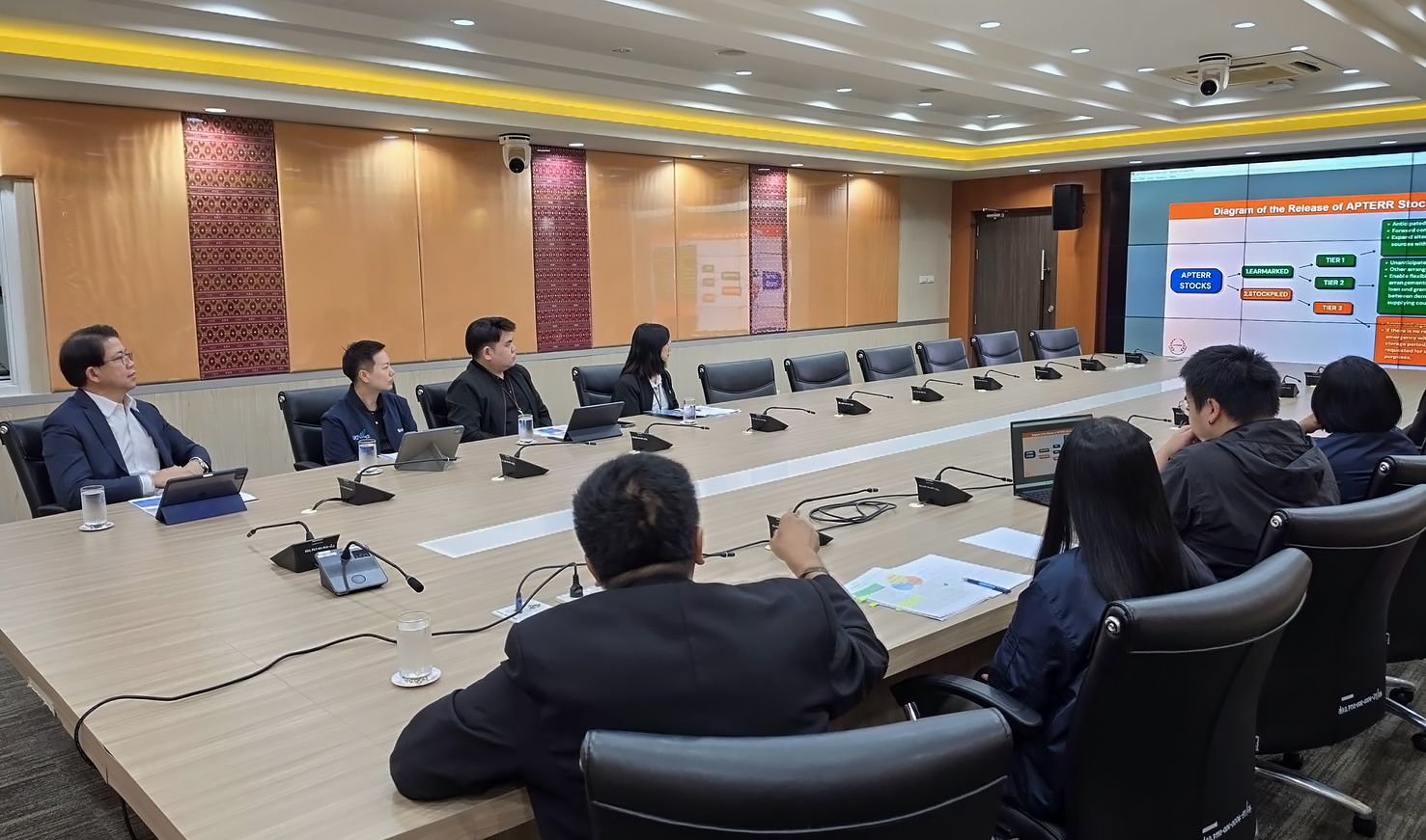Meeting between the APTERR Secretariat and Krungthai Bank representatives discussing the APTERR Fund